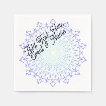 Ljust grönt-Light Lila Diamond Kant Napkins