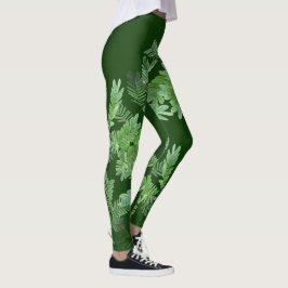 Ljust grönt Löv Leggings