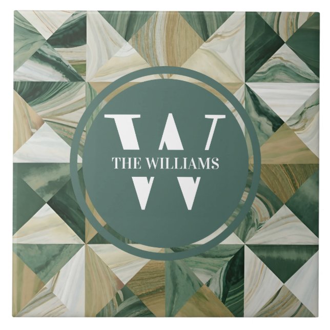 Ljust grönt marble Tile Kakelplatta (Framsidan)