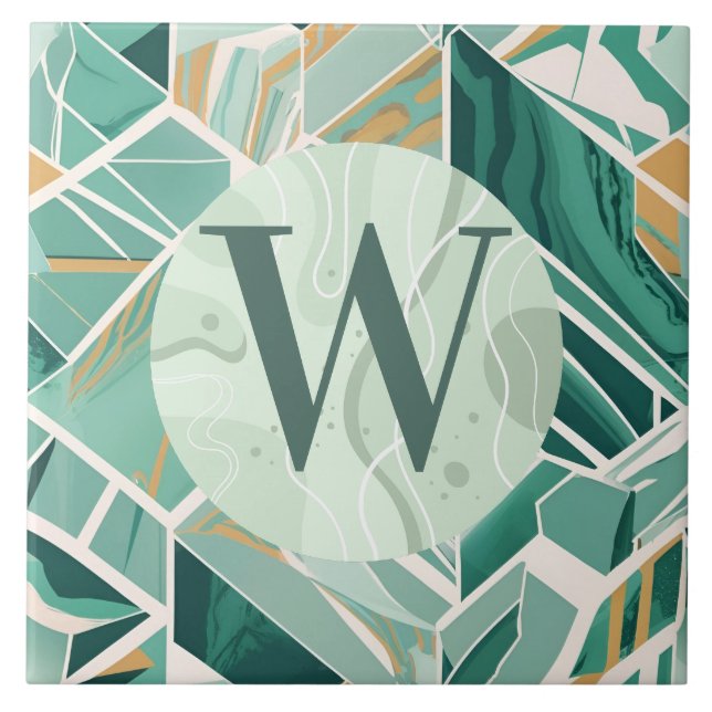 Ljust grönt marble Tile Kakelplatta (Framsidan)