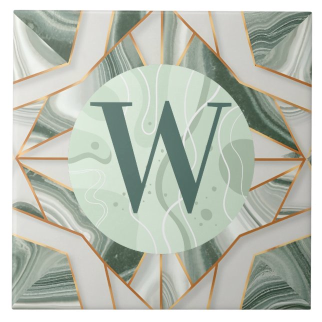 Ljust grönt marble Tile Kakelplatta (Framsidan)