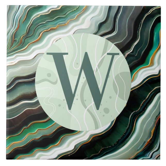 Ljust grönt marble Tile Kakelplatta (Framsidan)