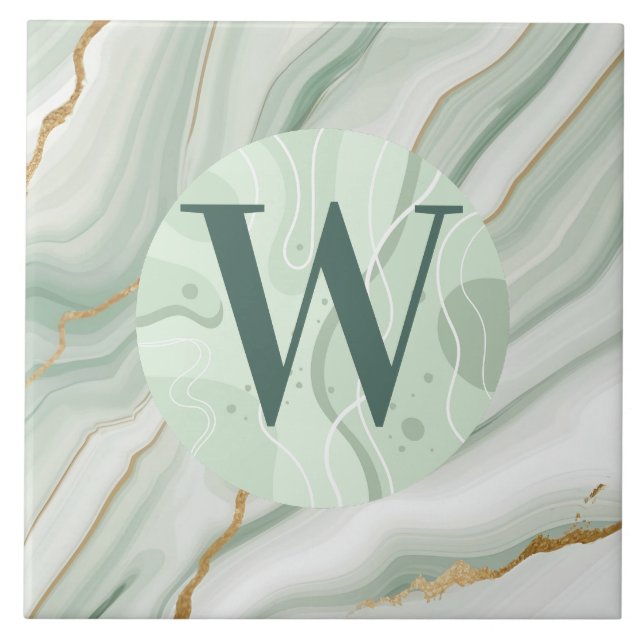 Ljust grönt marble Tile Kakelplatta (Framsidan)