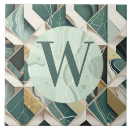 Ljust grönt marble Tile Kakelplatta