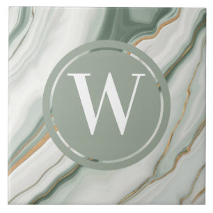 Ljust grönt marble Tile Sea Grönt Teal Stone Kakelplatta