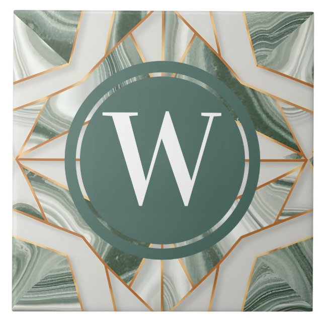 Ljust grönt marble Tile Sea Grönt Teal Stone Kakelplatta (Framsidan)