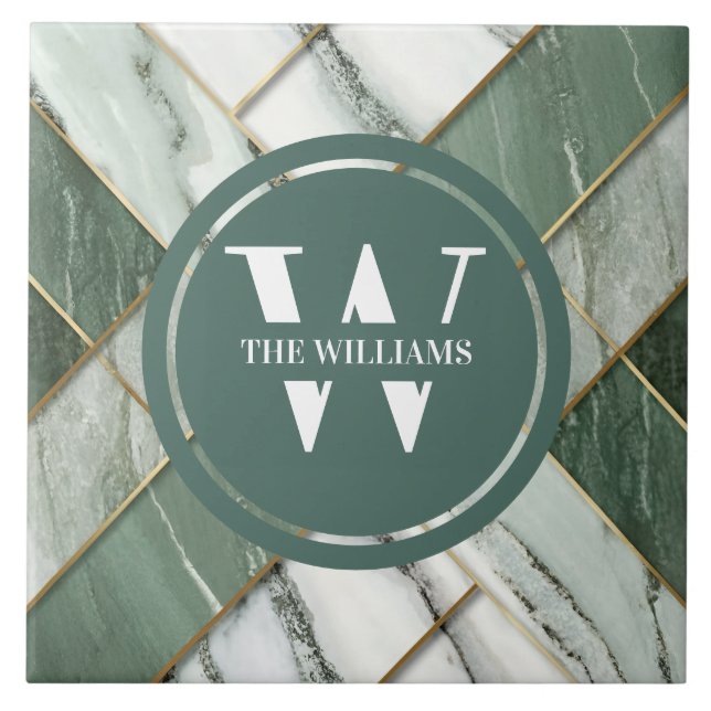 Ljust grönt marble Tile Sea Grönt Teal Stone Kakelplatta (Framsidan)