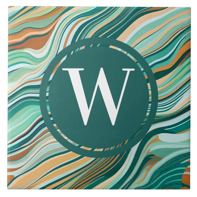 Ljust grönt marble Tile Sea Grönt Teal Stone Kakelplatta (Framsidan)