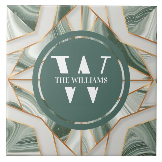 Ljust grönt marble Tile Sea Grönt Teal Stone Kakelplatta (Framsidan)