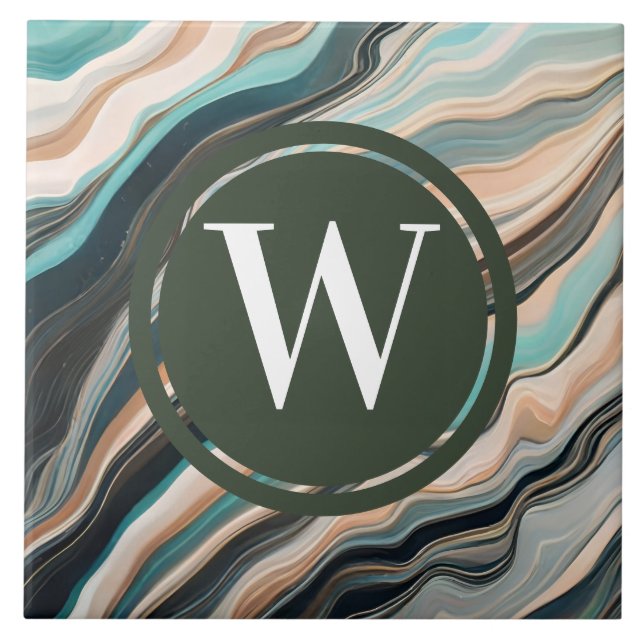 Ljust grönt marble Tile Sea Grönt Teal Stone Kakelplatta (Framsidan)