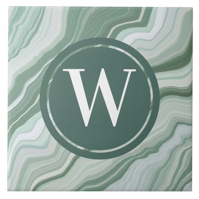 Ljust grönt marble Tile Sea Grönt Teal Stone Kakelplatta (Framsidan)