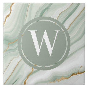 Ljust grönt marble Tile Sea Grönt Teal Stone Kakelplatta