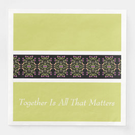 Ljust grönt med svart pappersservett