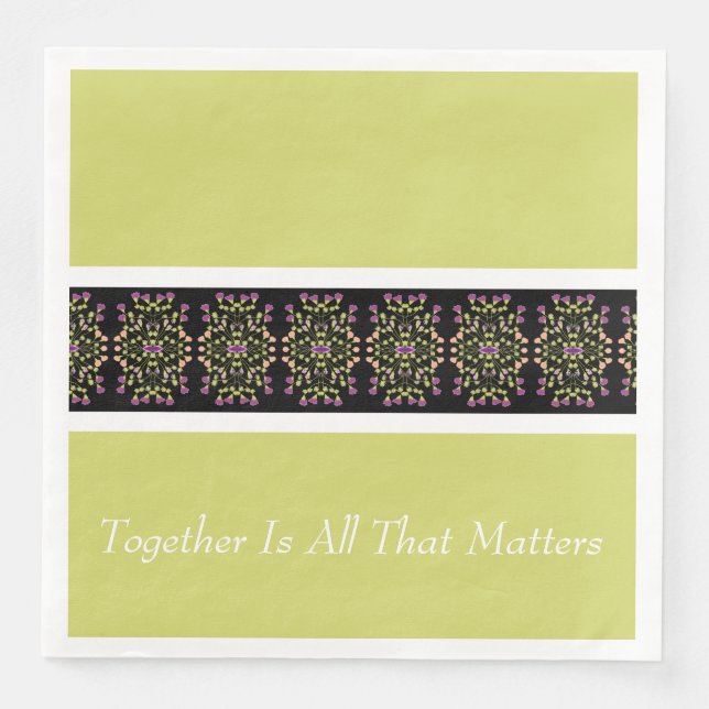 Ljust grönt med svart pappersservett (Framsida)