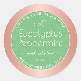 Ljust grönt Mint för den moderna Guld-förpacknings Runt Klistermärke