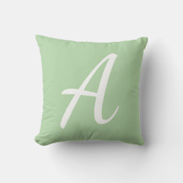 Ljust grönt monogram kudde