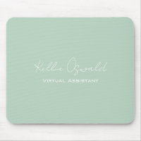 Ljust grönt monogram Virtuell assistent vid Namn