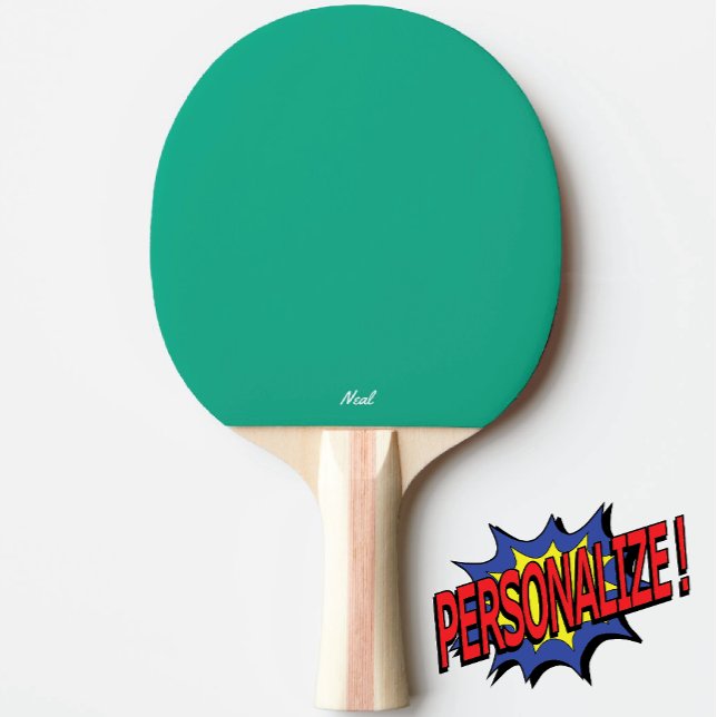 Ljust grönt monogrammad Ping Pong Paddle Pingisracket (Skapare uppladdad)