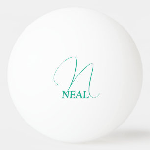 Ljust grönt monogrammad pingisboll