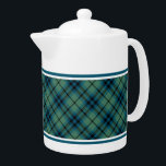 Ljust grönt och blå Klan Keith Ancient Tartan<br><div class="desc">Tekanna med den gamla familjetertan för Klan Keith. Vintagen Scottish plaid från 1838 i ljusblå och grönt,  med svarta högdagrar. Välj mellan två storlekar. Matchning av tekopp och mugg finns tillgänglig.</div>
