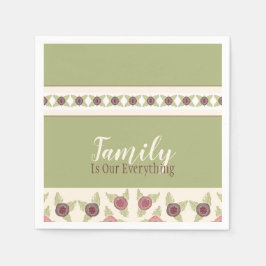 Ljust grönt och mjuk Rosa Pappersservett