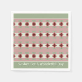 Ljust grönt och Pinks Pappersservett