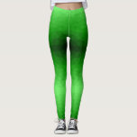 Ljust grönt övertoningsgeometriskt rutnät mönster leggings<br><div class="desc">Ljust grönt gradientgeometrisk maska med mönster-ljusa trianglar, ombre. Coola moderna triangelgeometriska nät med ljus till mörk grönt gradientdesign.</div>