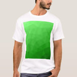 Ljust grönt övertoningsgeometriskt rutnät mönster t shirt<br><div class="desc">Ljust grönt gradientgeometrisk maska med mönster-ljusa trianglar,  ombre. Coola moderna triangelgeometriska nät med ljus till mörk grönt gradientdesign.</div>