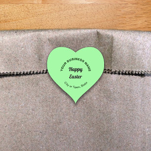 Ljust grönt Påsk Business Heart-formsymbol Hjärtformat Klistermärke