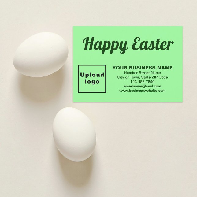 Ljust grönt Påsk-kort för fast hälsning Kort (Light green Easter business flat greeting card)