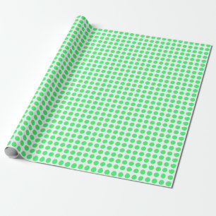 Ljust grönt punkter på Papprare radbrytning Presentpapper
