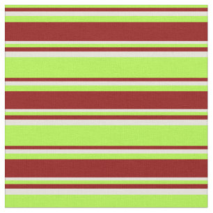 Ljust grönt Rand, Mörk Red och Beige Färgad Tyg