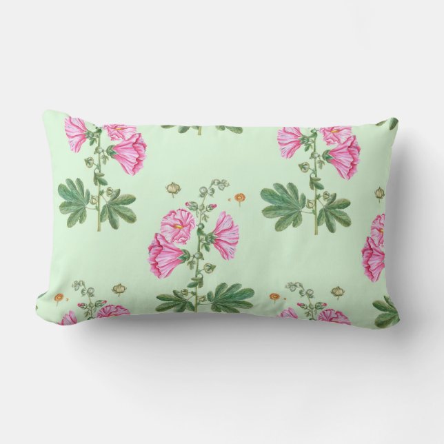 Ljust grönt Rosor i bakgrunden Lumbarkudde (Framsida)