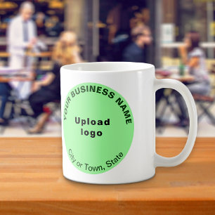 Ljust grönt Round Business Brand på Mugg