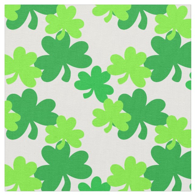Ljust - grönt ShamrocksSts Patrick tyg för dag (Närbild)