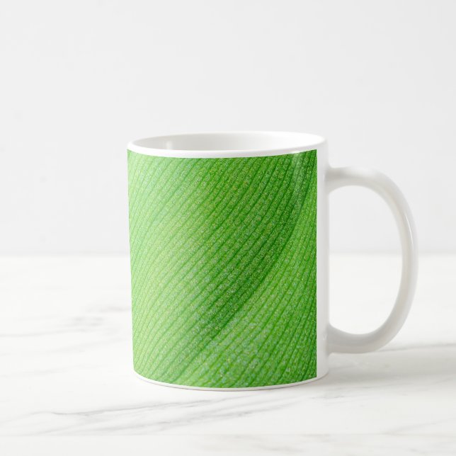 ljust grönt ungt bananblad kaffemugg (Höger)