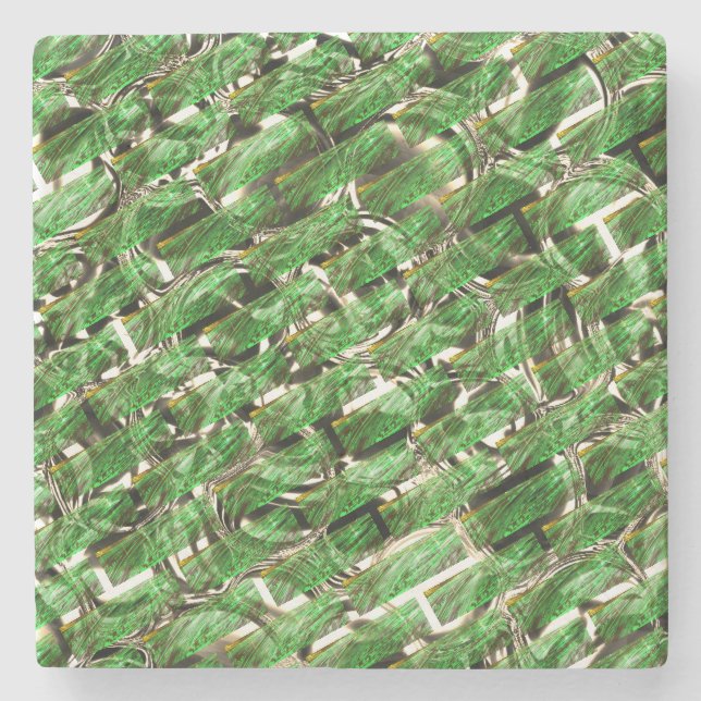 Ljust grönt väggeffekt och vitaktiga bubblor? stenunderlägg (Framsidan)