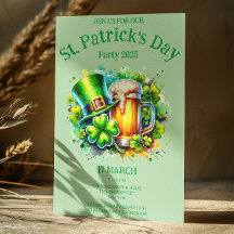 Ljust grönt vattenfärg St. Patrick dag Party