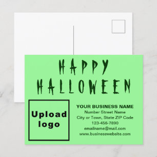 Ljust grönt vykort för Business Halloween-Helgdag
