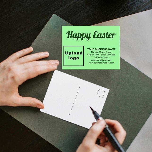 Ljust grönt vykort för Helgdag i Påsk (Business Easter light green holiday postcard)