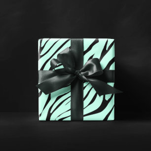Ljust grönt Zebra mönstrad Presentpapper