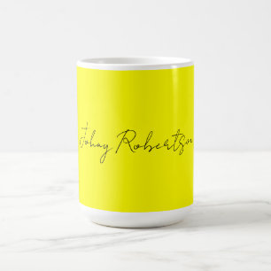 Ljust Gul Enkel Elegant Professionell Modern Kaffemugg