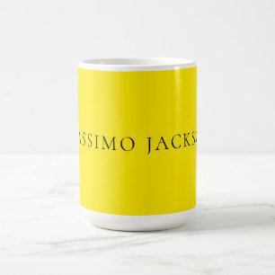 Ljust gul minimalistisk enkel modern estetik kaffemugg