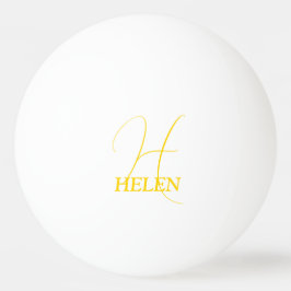 Ljust Gul Monogram Pingisboll