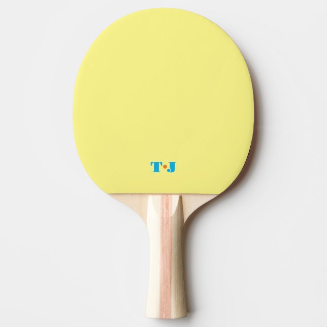 Ljust Gul Personlig Pingisracket (Framsidan)