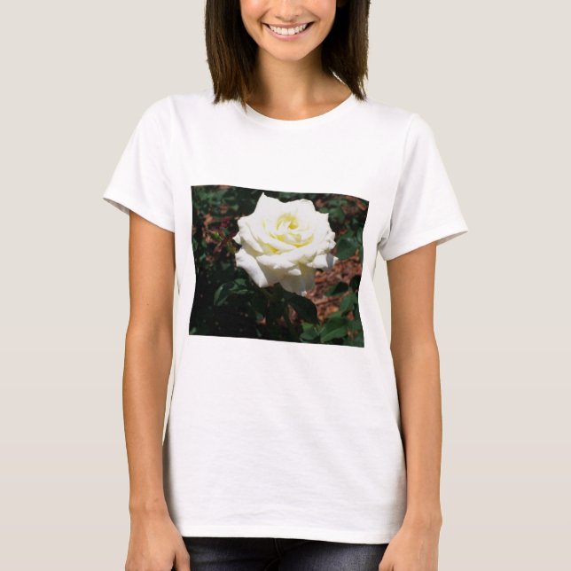 Ljust gul ros tee shirt (Framsida)