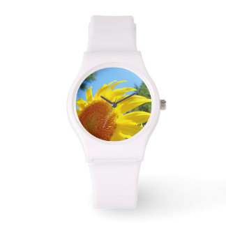 Ljust Gul Solrosklocka Ser Solbelyst Lysande Armbandsur
