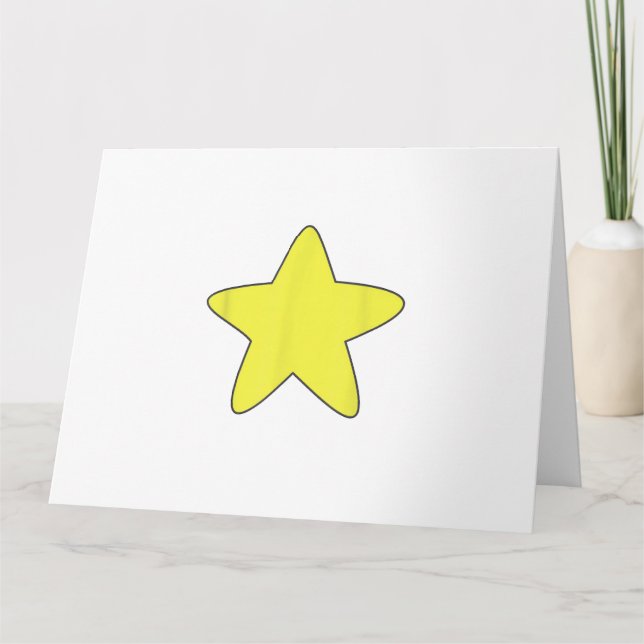 Ljust gul stjärnmage skjorta, slitna guld St Kort (Framsida)