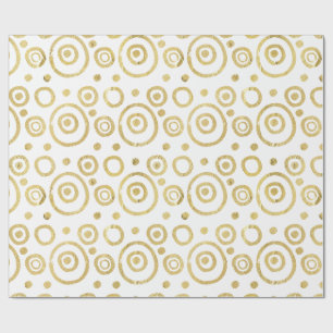 Ljust Guld och Vit Modern Abstrakt Cirkel Presentpapper