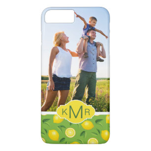 Ljust gult citronmönster   tillfogar ditt foto